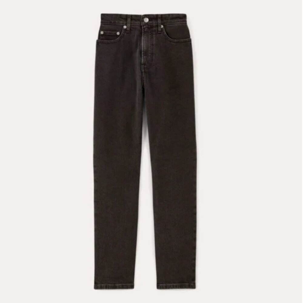 NWT Everlane The Cheeky Hourglass Jean, Washed Black, Size 28 Short